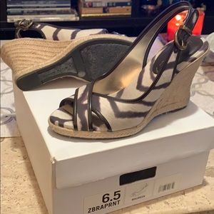 Zebra print wedges